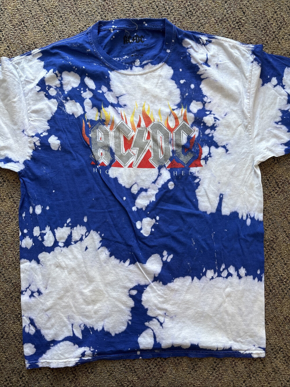 AC/DC Highway To He’ll Tie dye Tsheet Size Large